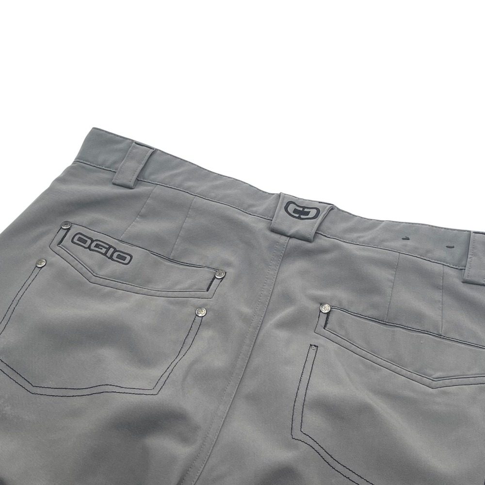 OGIO Mens Gray Golf Pants 32x32 Polyester Blend‎ Flat Front Performance Stretch